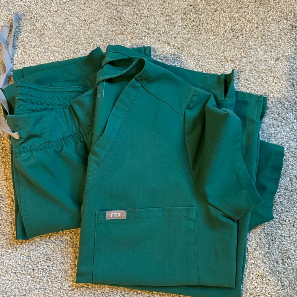 Xsmall green figs scrub set